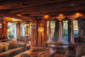 Exclusive Residence La Juanita | Living area | Smart TV, fireplace