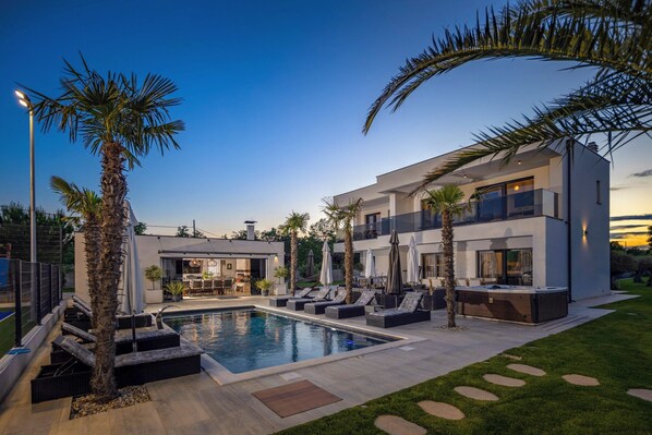 A heated pool
