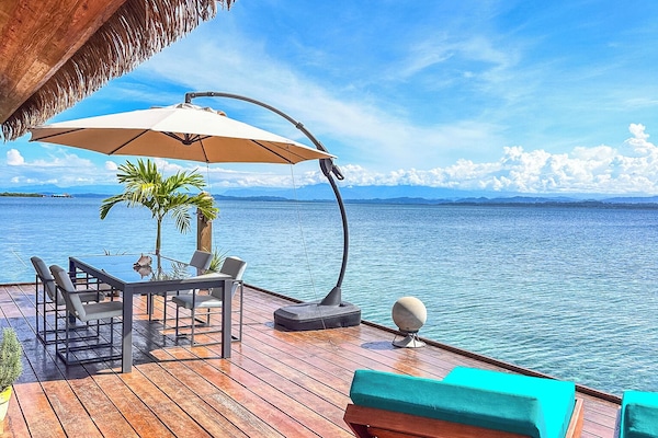 Luxury Bungalow, 1 King Bed, Ocean View, Overwater | Terrace/patio
