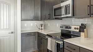 Fridge, dining tables
