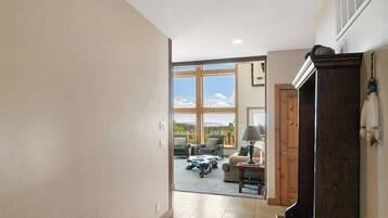 Smart TV, fireplace, video games, foosball