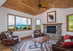 Smart TV, fireplace, printers