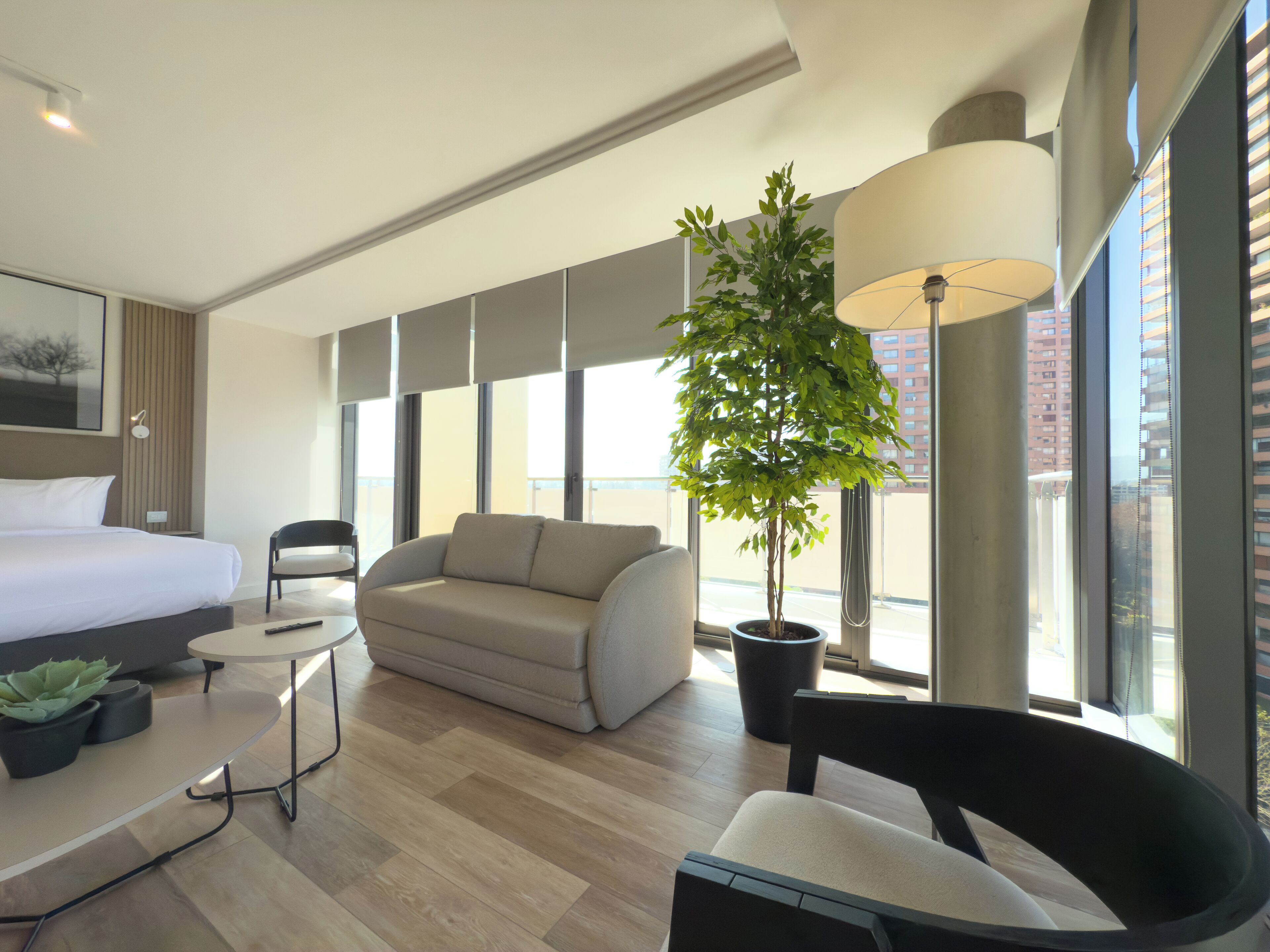 Superior Apartment, 1 King Bed with Sofa bed, Balcony, Mountain View | Living area | 50-inch Smart TV with digital channels