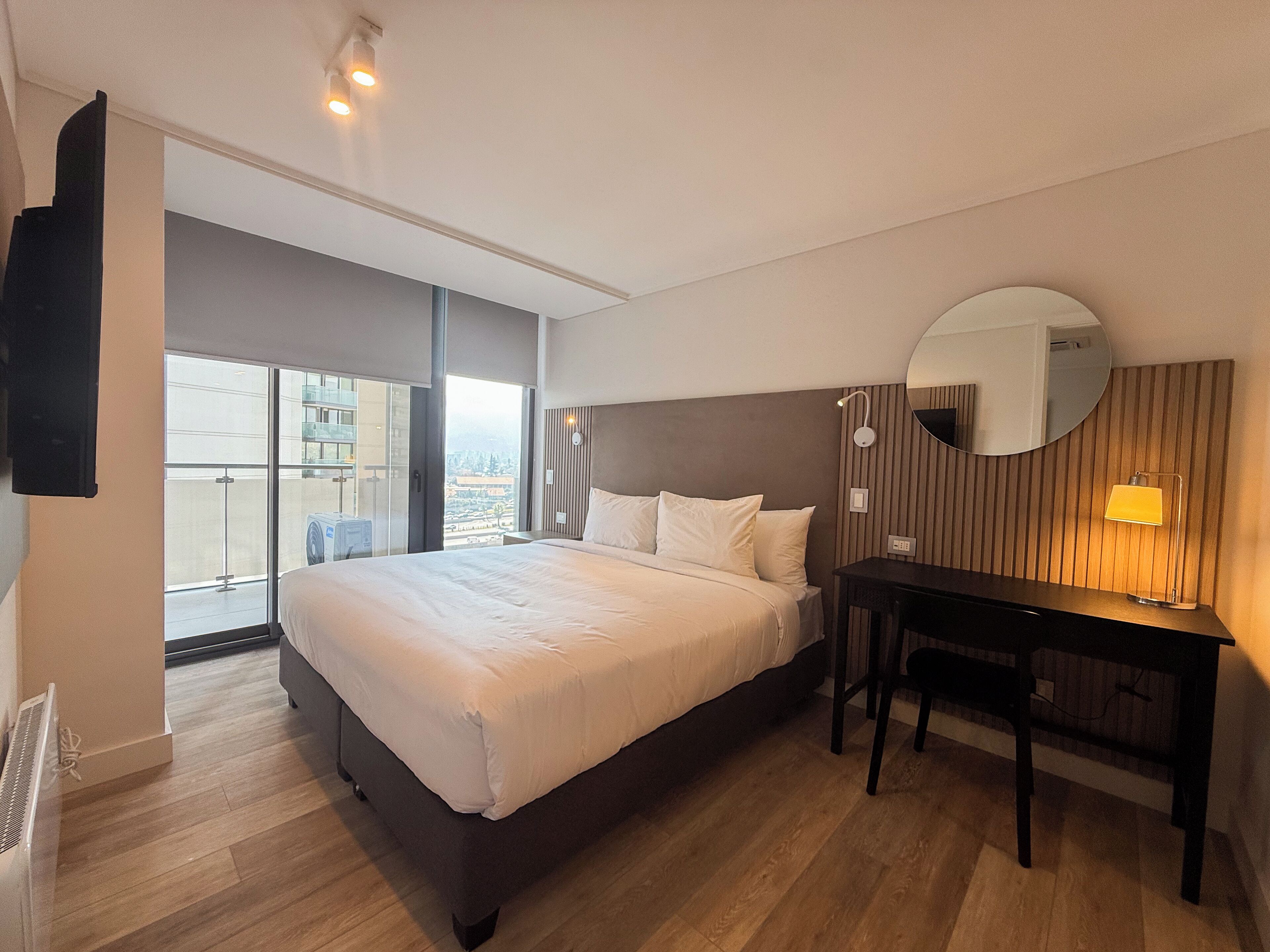 In-room safe, desk, laptop workspace, soundproofing