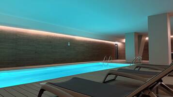 Indoor pool, seasonal outdoor pool
