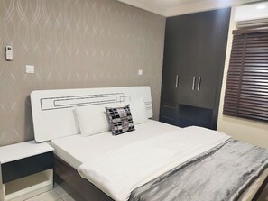 Economy Apartment, Balcony, City View | 1 bedroom, desk, laptop workspace, blackout drapes - Palatial Apartments  (Lekki)