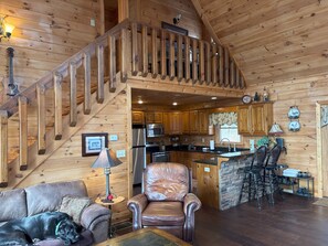 Smart TV, fireplace, computer monitors