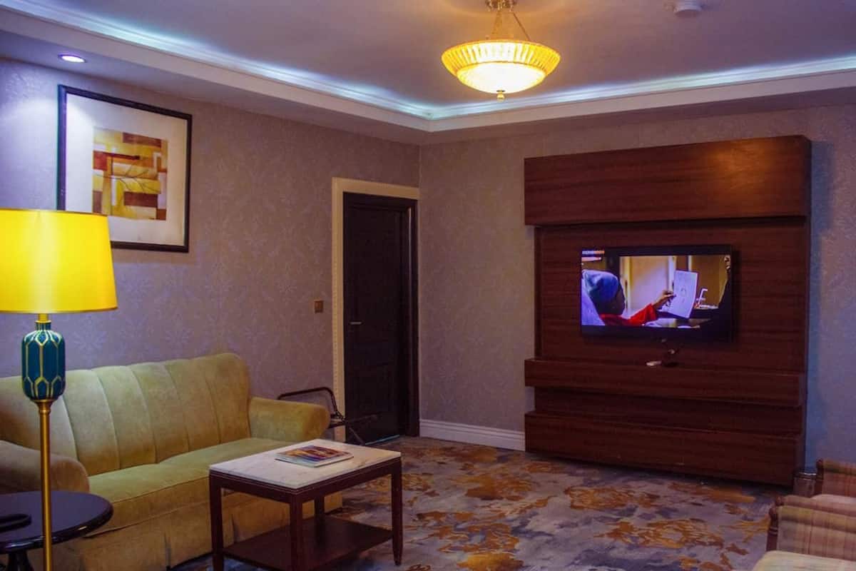 Superior Suite, City View | Living area