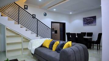 Economy Apartment, Balcony, City View | Living area