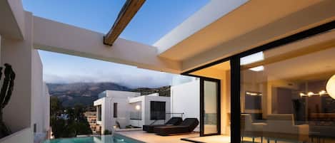 A heated pool