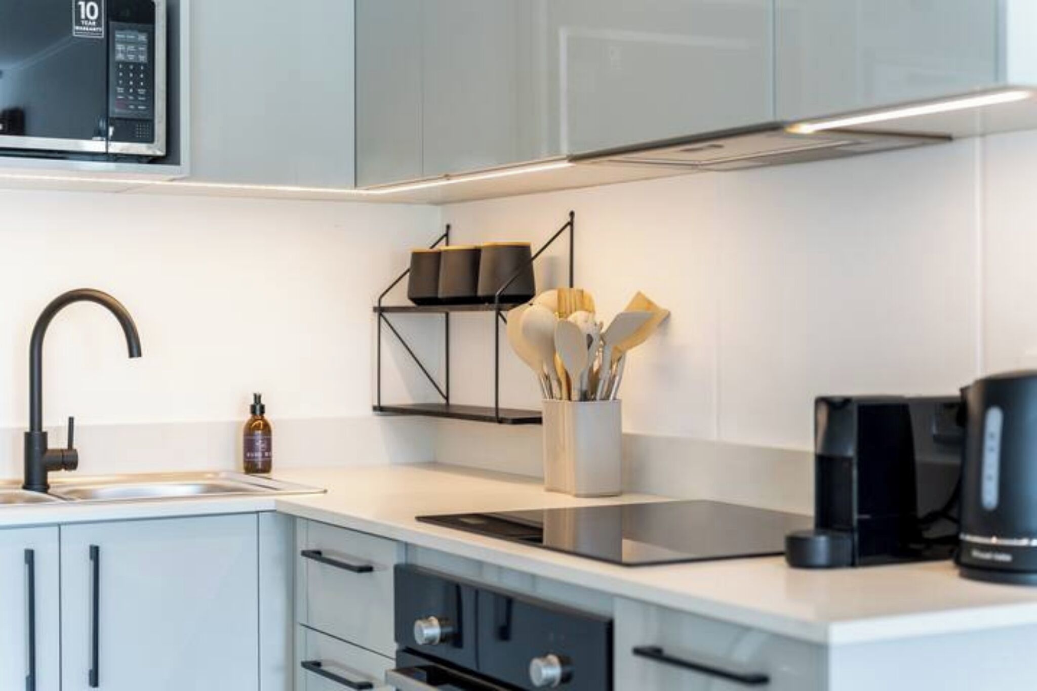 Microwave, oven, dishwasher, toaster