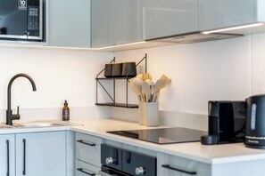 Microwave, oven, dishwasher, toaster