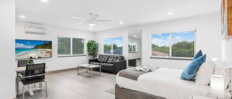 1 غرفة نوم وواي فاي وملاءات أسرّة