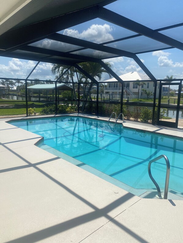 Outdoor pool, a heated pool