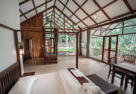 Luxury Double Room, Private Pool, Hill View | Minibar, in-room safe, desk, laptop workspace