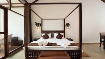 Deluxe Double Room, Hill View | Minibar, in-room safe, desk, laptop workspace