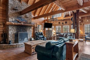 スマートテレビ、暖炉、DVD プレーヤー、書庫