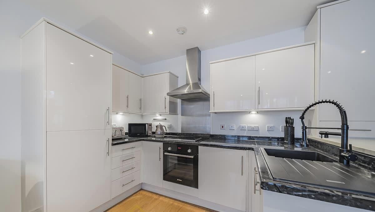 Fridge, oven, stovetop, toaster