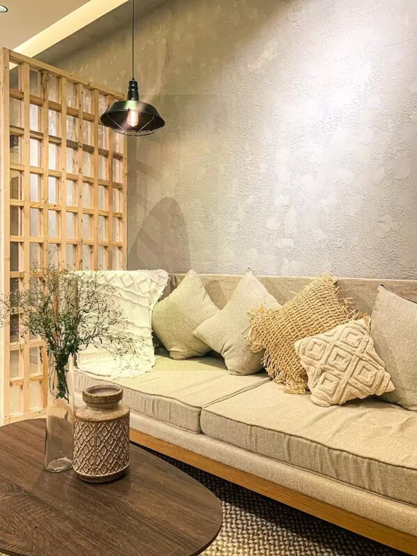 Living area - Rustic 2BR in Bharatiya City (Bengaluru)