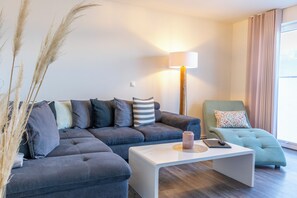 Una televisión, una chimenea, libros, una videoteca