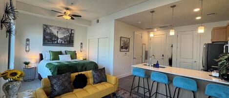 1 bedroom, iron/ironing board, travel crib, free WiFi