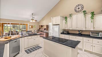 Microwave, oven, stovetop, dishwasher