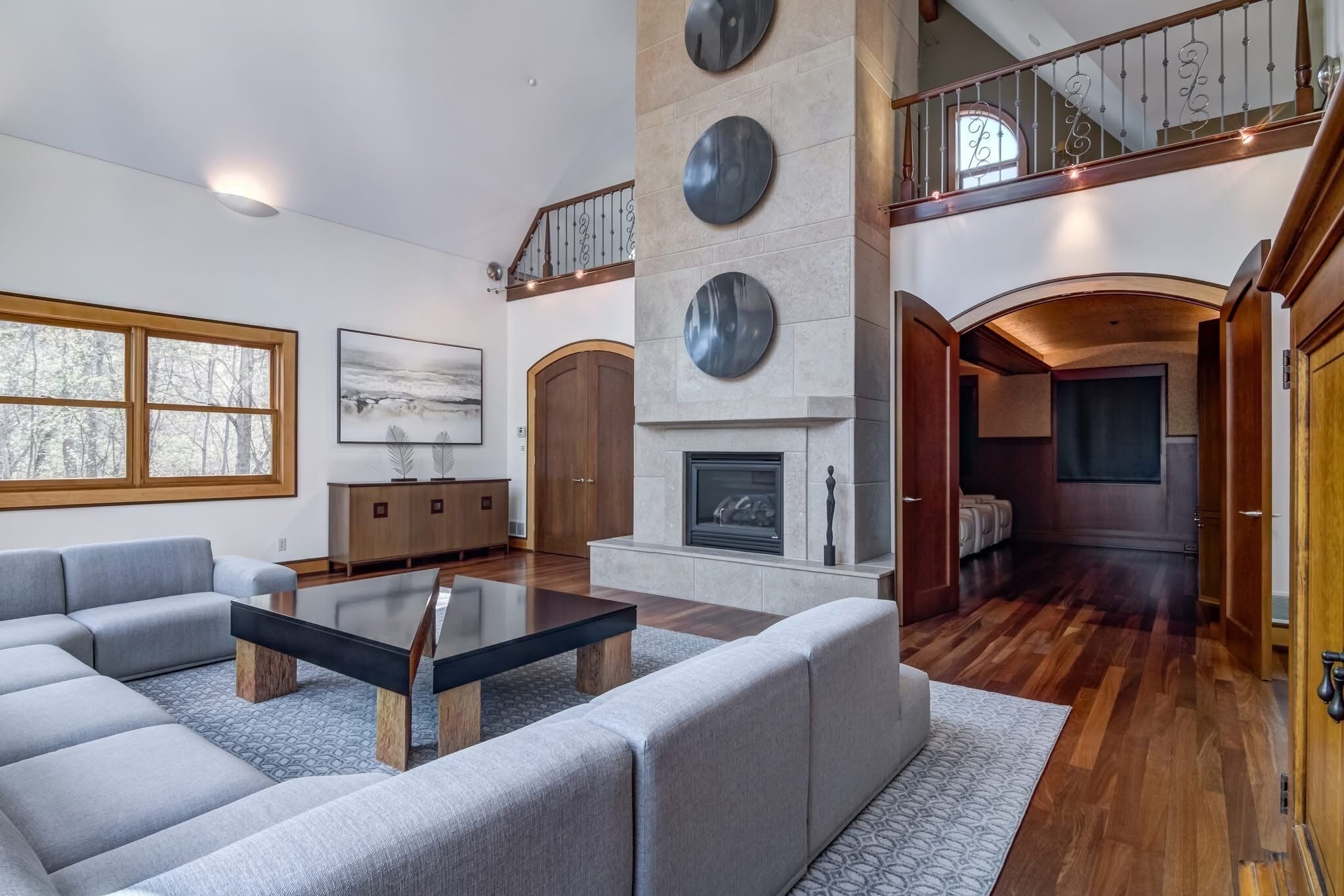 Fireplace, DVD player