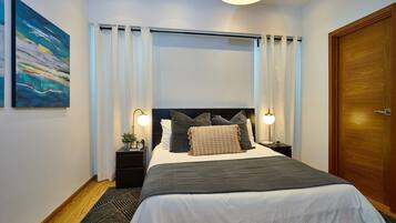 Apartamento superior | 1 dormitorio, caja fuerte, cortinas opacas