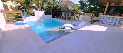 A heated pool