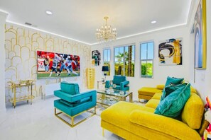 TV, fireplace - Best Festival Pricing-Pure Luxury/Steam Room+Pool (Indio)