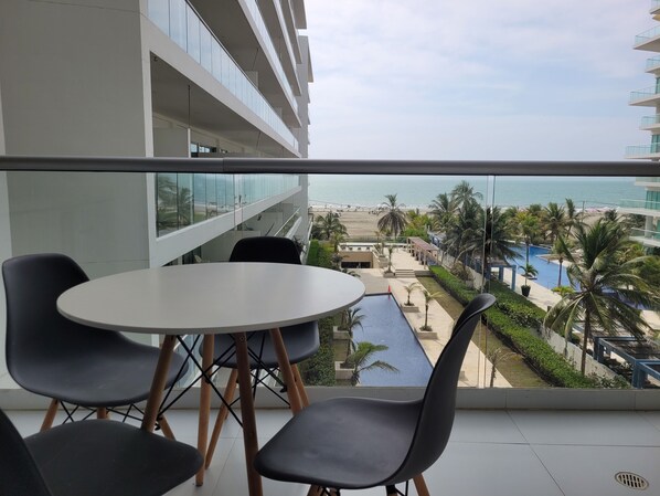Apartamento, vista para o mar | Terraço/pátio