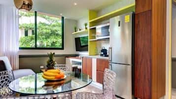 Condo, Multiple Beds, Pool Access, Ocean View (Singular Joy 104) | Private kitchen | Coffee/tea maker