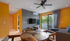 Condo, 1 King Bed with Sofa bed, Pool Access, Garden View (Ka'an 104) | Living area