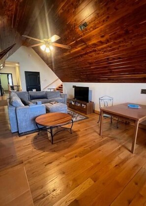 Smart TV y chimenea