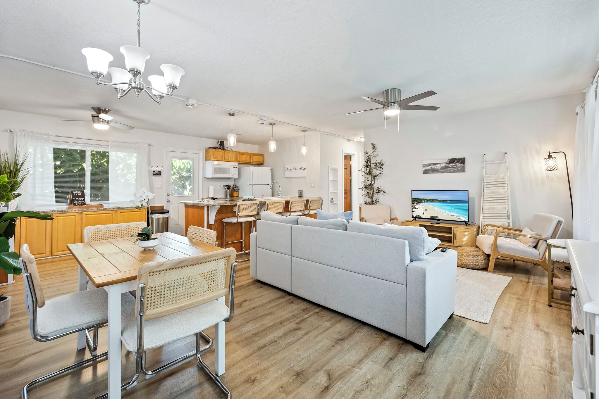 45-inch LED TV with digital channels, streaming services