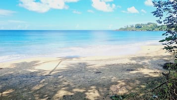 Playa en los alrededores, camastros y toallas de playa