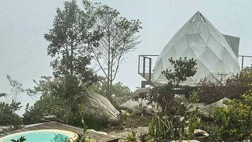 Tienda de campaña estándar, balcón, vista a la montaña | Terraza o patio