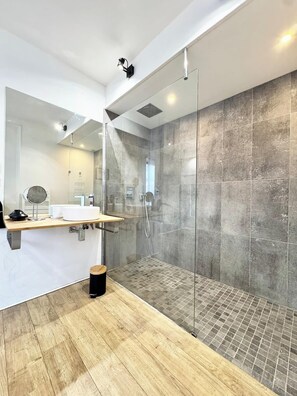 Shower, hair dryer