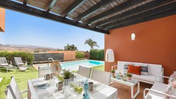 Vila, 3 kamar tidur | Tempat makan outdoor