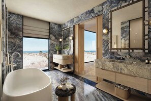Presidential Suite, 1 Double Bed, Sea View | Bathroom | Shower, hair dryer, bathrobes, slippers - Amoh, A Luxury Collection Resort, Rhodes (Rhodes)