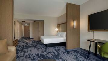 Blackout curtains, iron/ironing board, free WiFi, bed sheets