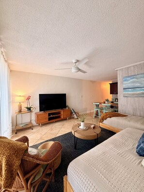 1 bedroom, iron/ironing board, travel crib, free WiFi