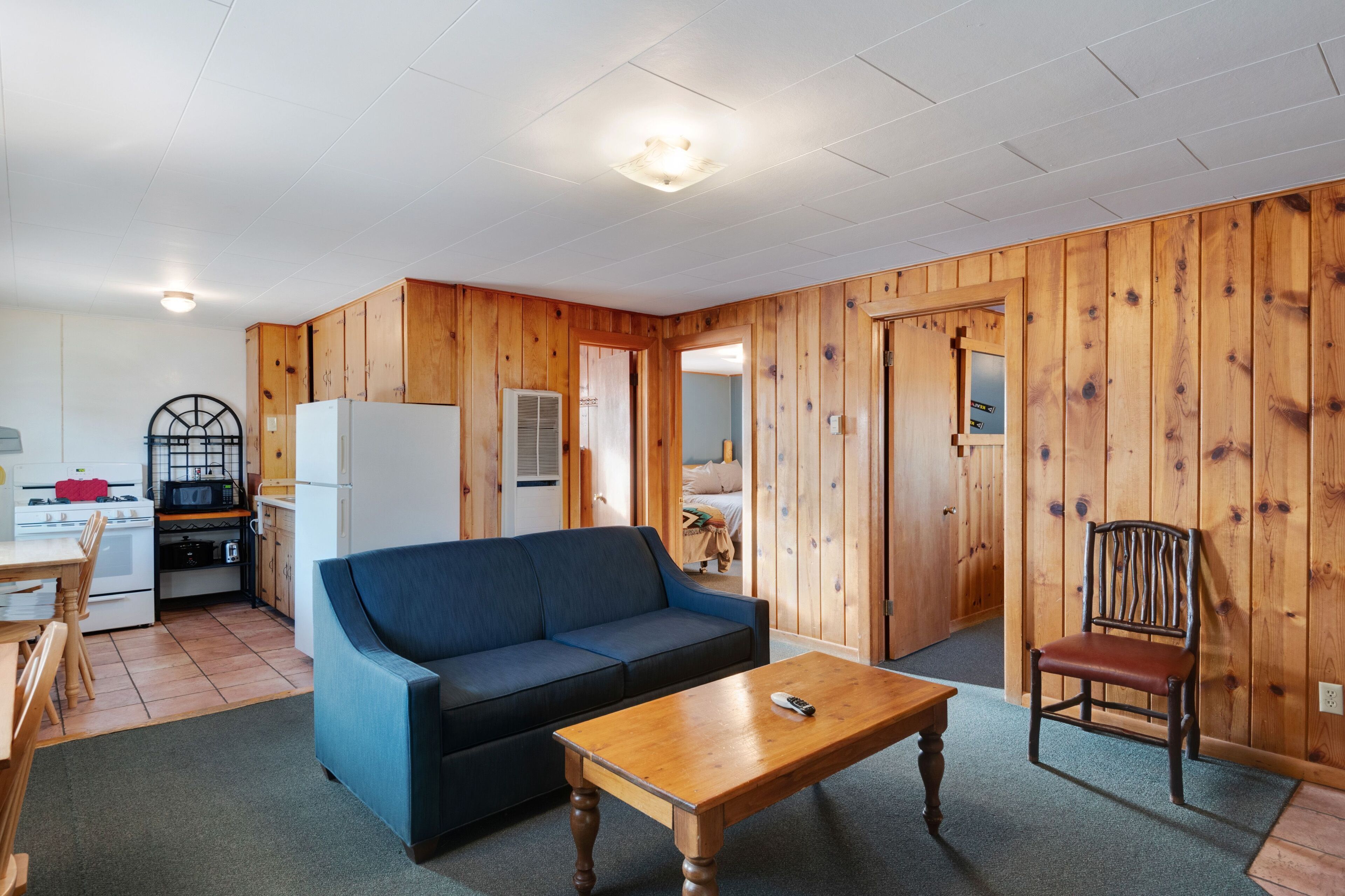 Televisión y chimenea 