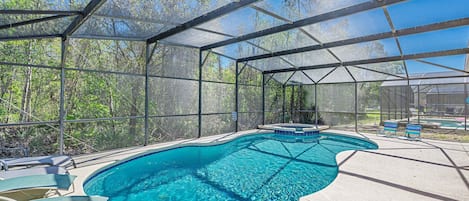 Una piscina riscaldata