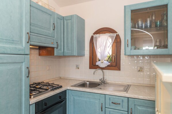 Fridge, stovetop, cookware/dishes/utensils, spices