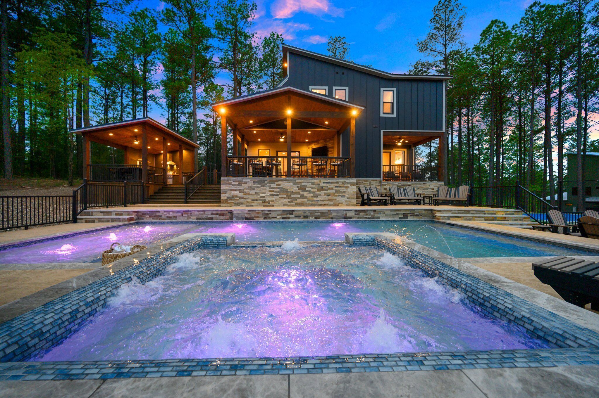 Piscine extérieure, piscine chauffée