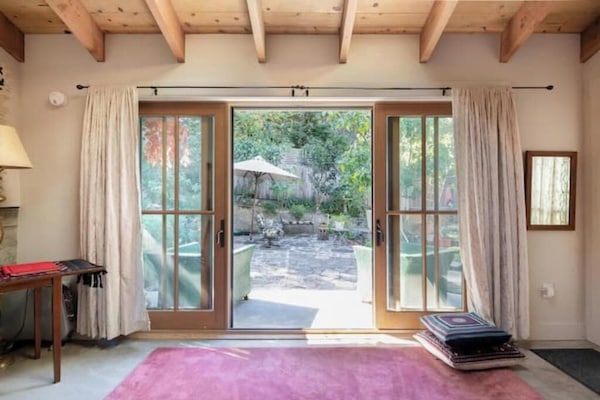 Opening to the outdoor oasis