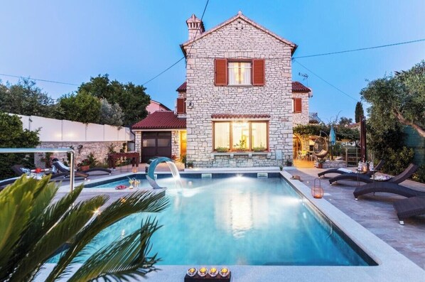 A heated pool