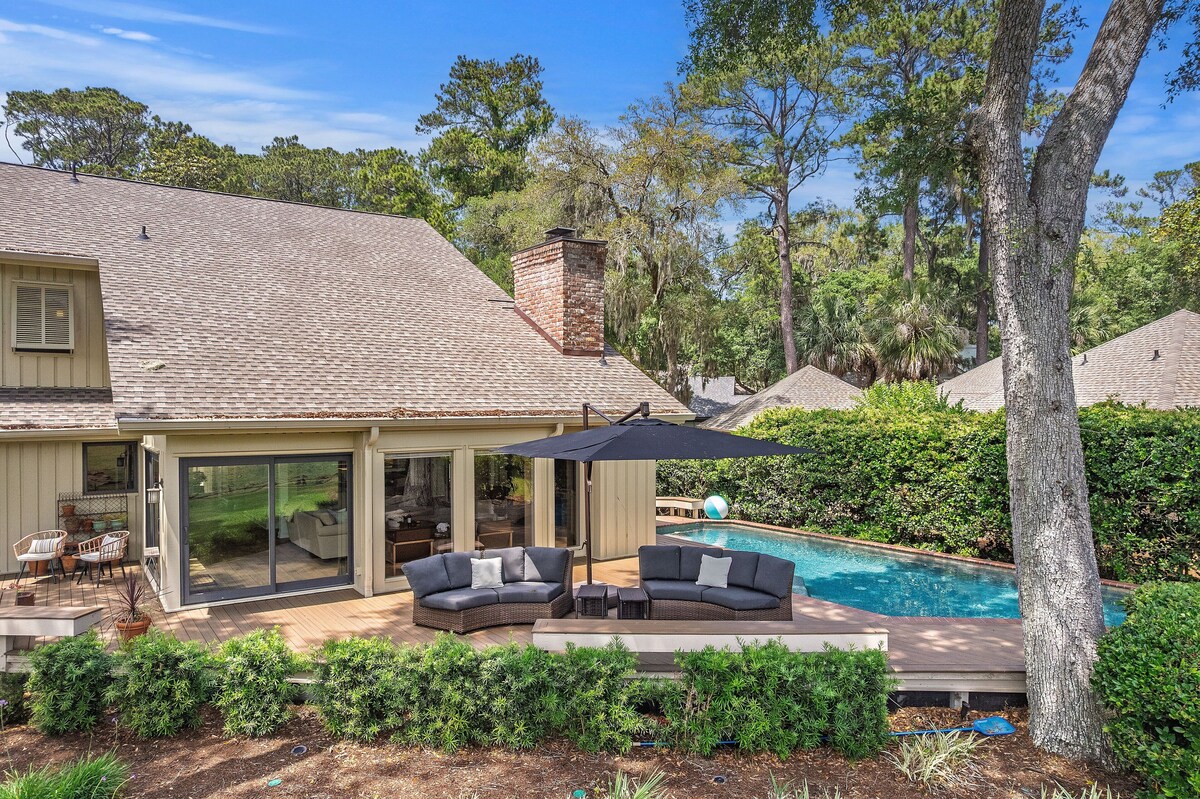 41 Saint Andrews @ Sea Pines | Golf Course Views | Private Pool | Pet-Friendly