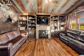 TV, fireplace, DVD player